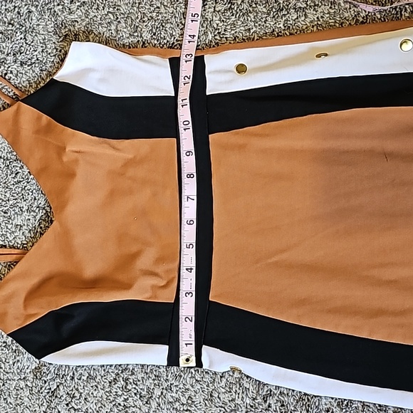 STUNNING BAILEY BLUE COLORBLOCK BODYCON DRESS - Picture 5 of 9